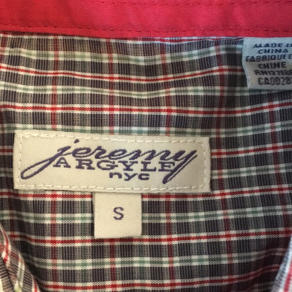 JEREMY ARGYLE NYC mens long sleeve button down shirt. Size S. - Picture 2 of 2